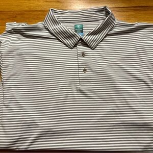 Belk Men's Polo Shirt - Gray Stripes